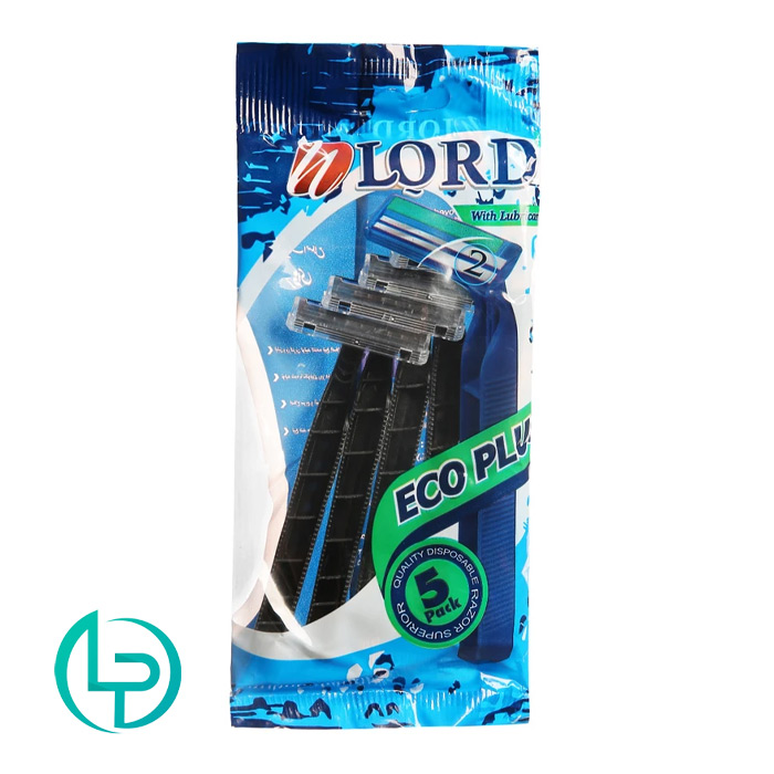 lpp1005 ژیلت دو لبه صابوندار لرد بسته 5 عددی