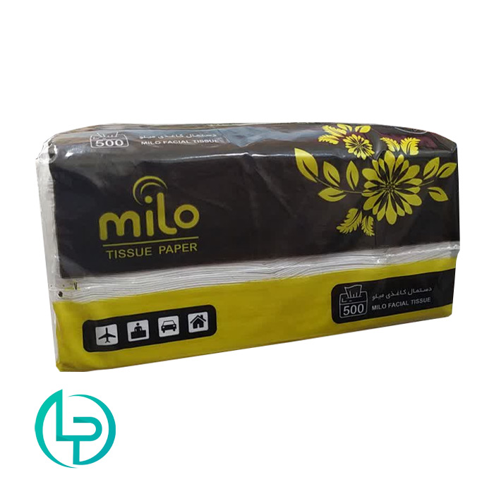 دستمال کاغذی 500 برگ (250 برگ دولا) شرکت میلو