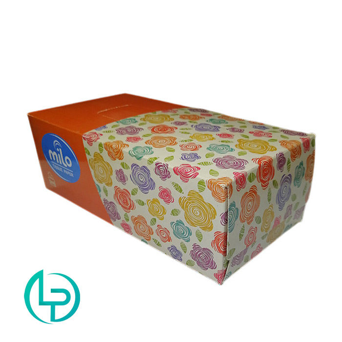 دستمال کاغذی جعبه‌ای 300 برگ (150 برگ دولا) شرکت میلو