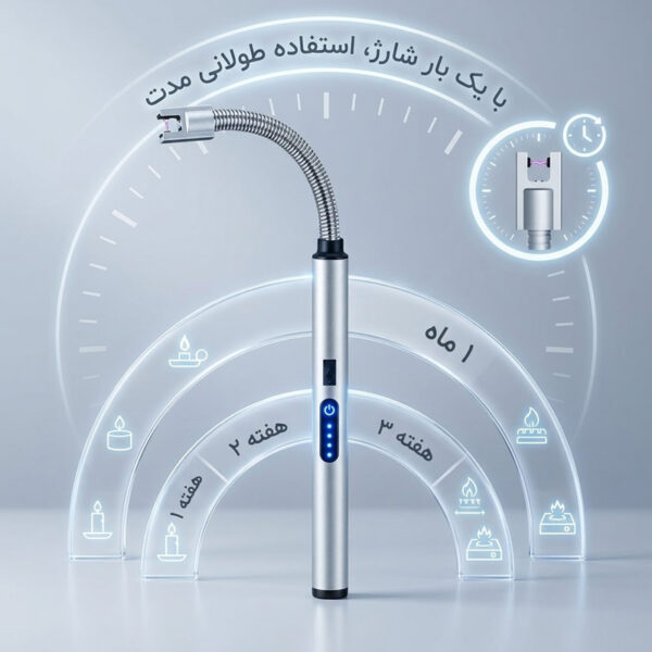 عمر باتری فندک شارژی USB-C